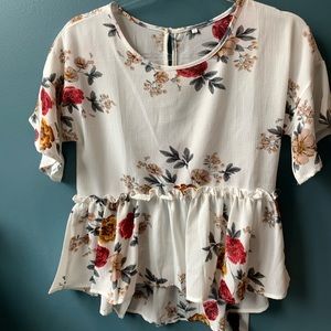 Shein short-sleeve floral top